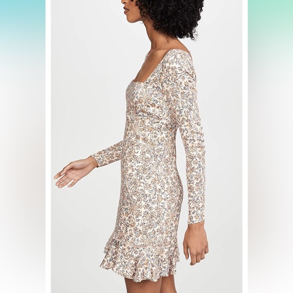 NWOT Free People Boheme Floral Long Sleeve Mini Dress - Picture 8 of 16